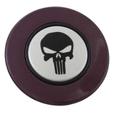 Magnetic Horn Button with Punisher on Silver Medallion