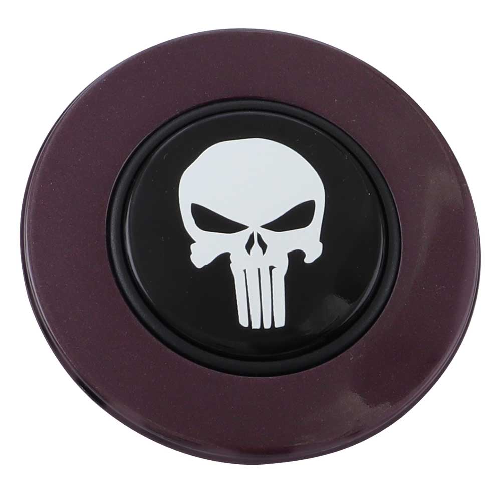 Magnetic Horn Button with Punisher on Black Medallion