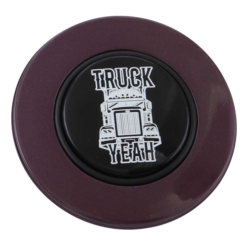 Magnetic Horn Button with Truck Yeah on Black Medallion