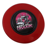 Magnetic Horn Button with Keep On Truckin on Black Medallion