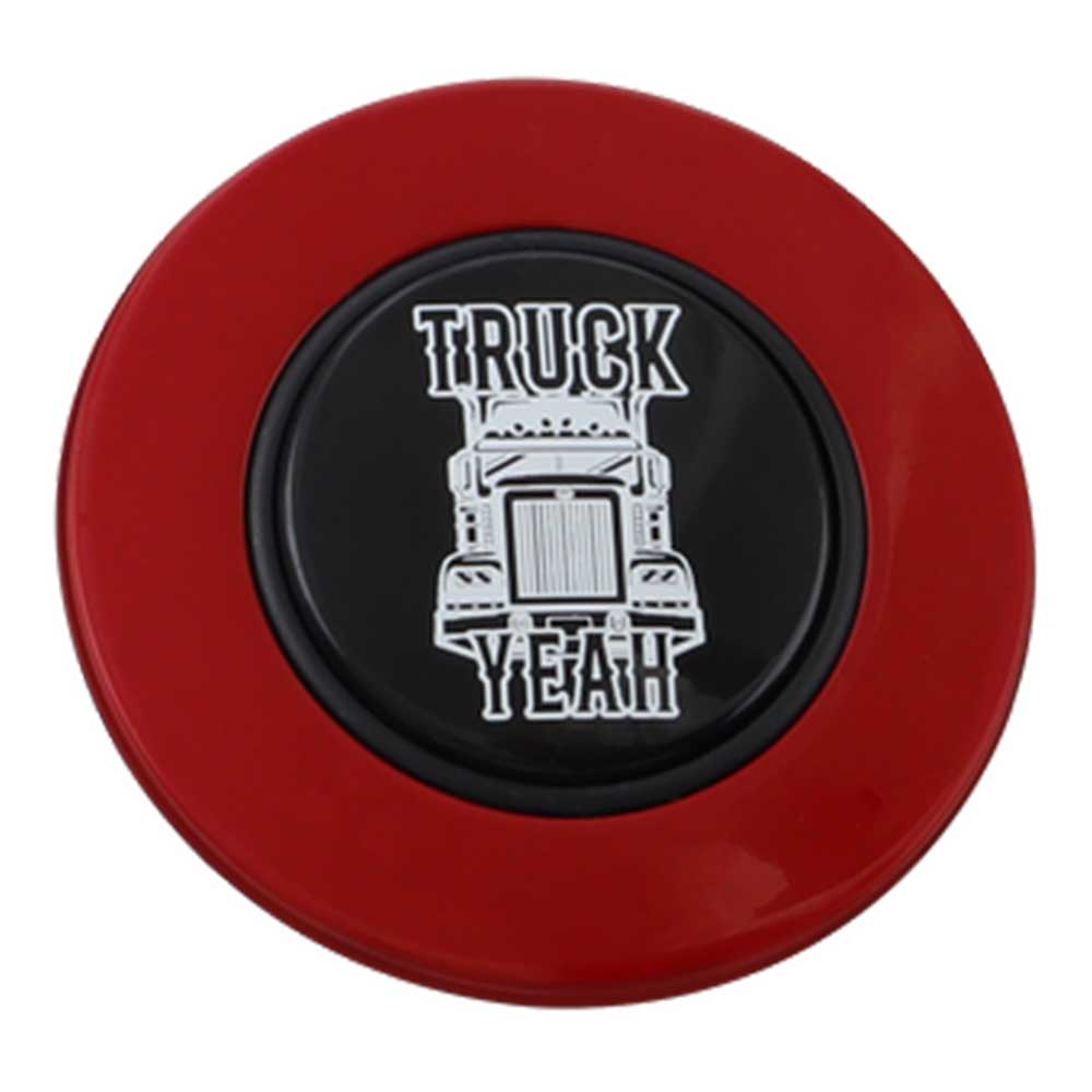 Magnetic Horn Button with Truck Yeah on Black Medallion