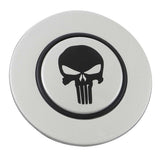 Magnetic Horn Button with Punisher on Silver Medallion