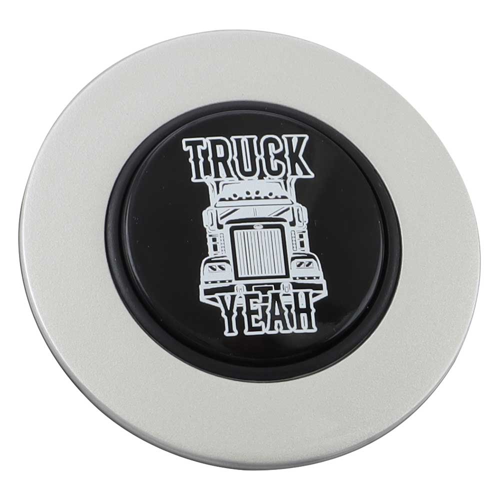 Magnetic Horn Button with Truck Yeah on Black Medallion