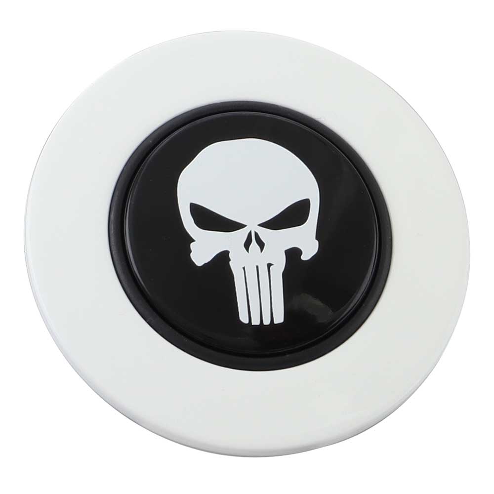 Magnetic Horn Button with Punisher on Black Medallion