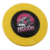 Magnetic Horn Button with Keep On Truckin on Black Medallion