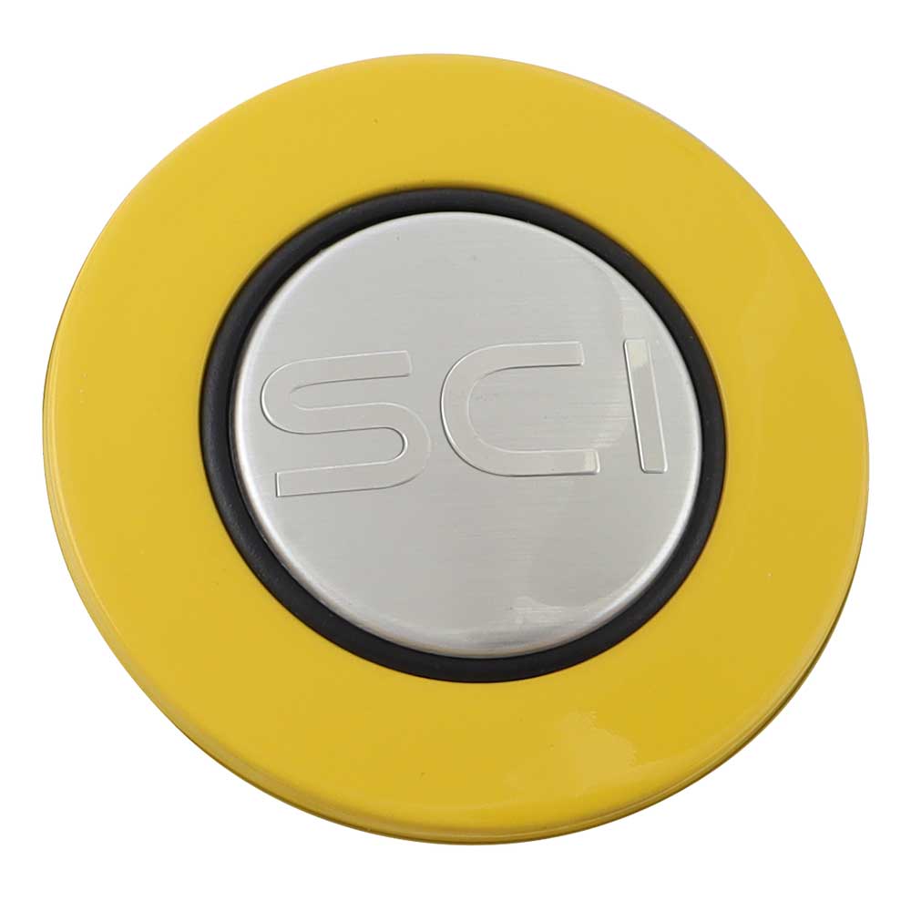 Magnetic Horn Button with SCI on Silver Medallion