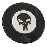 Magnetic Horn Button with Punisher on Silver Medallion