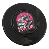 Magnetic Horn Button with Keep On Truckin on Black Medallion