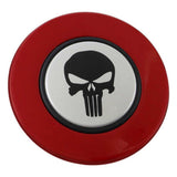 Magnetic Horn Button with Punisher on Silver Medallion