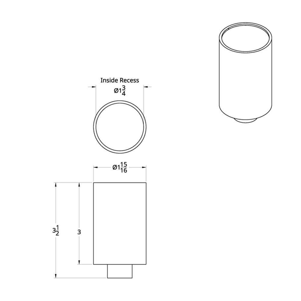 3" Air Knob with USA Flag Sticker