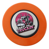Magnetic Horn Button with Keep On Truckin on Silver Medallion