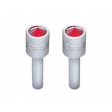 Chrome Aluminum Door Lock Knob with Color Crystal - 2 Pack