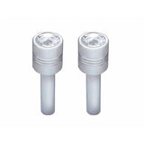 Chrome Aluminum Door Lock Knob with Color Crystal - 2 Pack