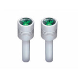 Chrome Aluminum Door Lock Knob with Color Crystal - 2 Pack