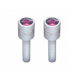 Chrome Aluminum Door Lock Knob with Color Crystal - 2 Pack