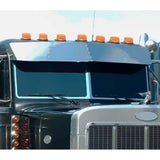 13" SS Drop Visor 2024 and Older Peterbilt 300 Series with Door Mounted Mirrors