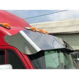 18" x 15" Stainless Bow-Tie Visor for 1999-2016 Peterbilt 387, 587
