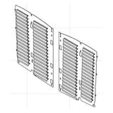 Peterbilt 579 2013 - 2021 Stainless Steel Grill Insert with 66 Louvers