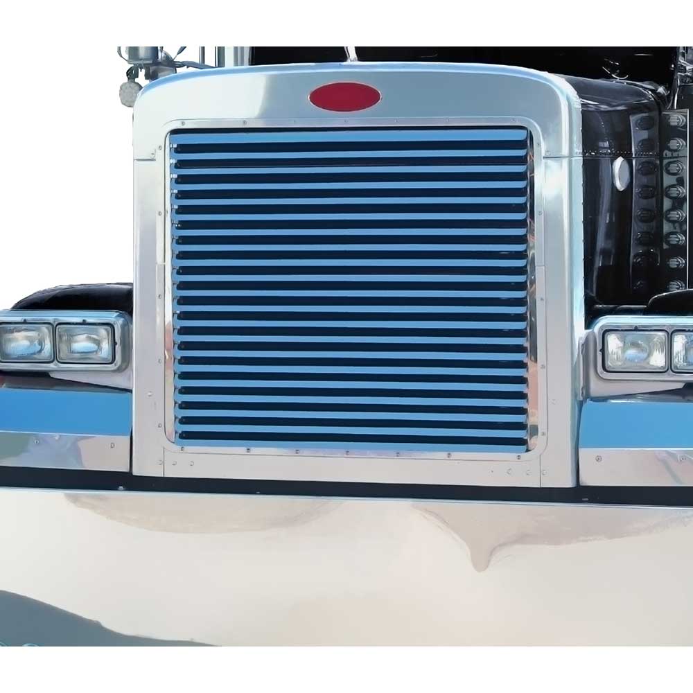 Peterbilt 379 Long Hood Stainless Steel Grill with 19 Louvers