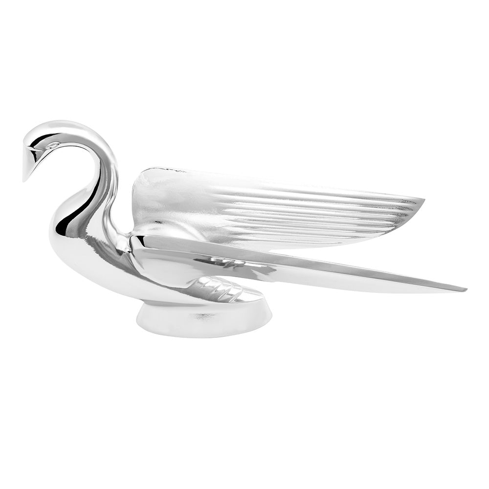 Chrome Wonder Wing Swan Hood Ornament