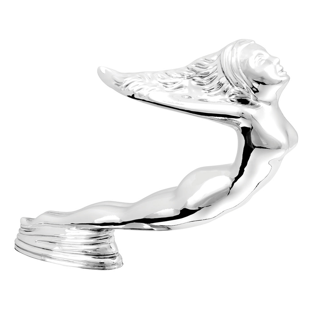 Chrome Art Deco Inspired Flying Lady Hood Ornament
