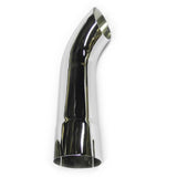 5"ID x 18"L Chrome Curved Top Stack with Expanded End