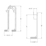 86"H Aluminum Hose Rack with Fitting Box