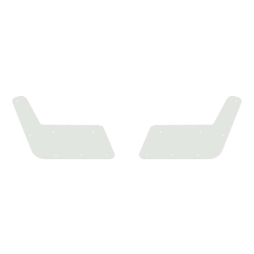 Peterbilt 367, 567 Setback Axle Bumper Stainless Steel Top Plates for Valley Chrome Bumpers