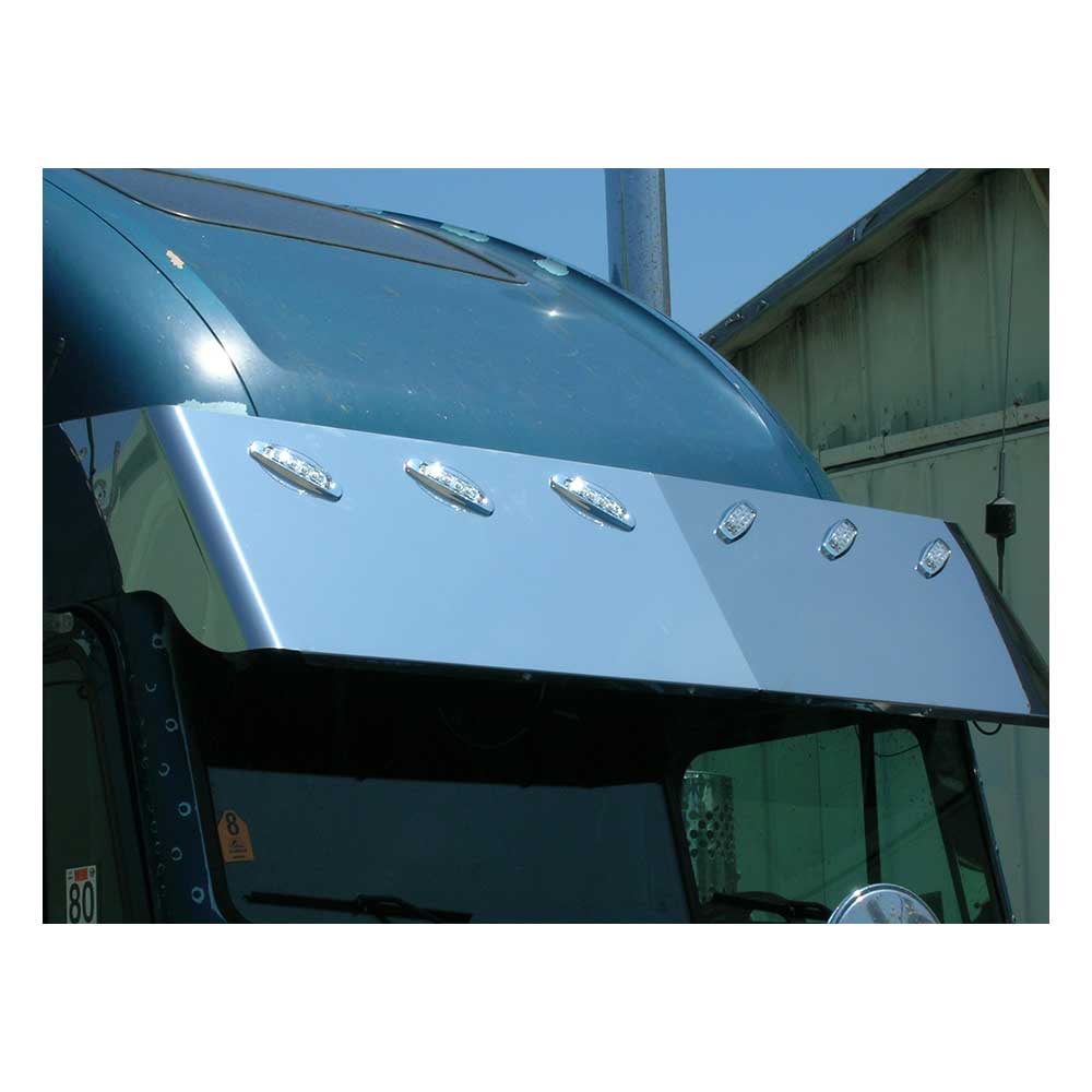 1991 - 2009 FL Classic Blind Mount 18" SS Drop Visor with Six Combo Light Holes