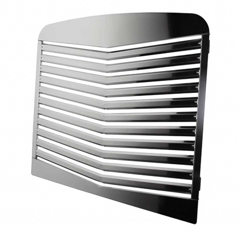 Freightliner Classic, XL, FLD120 Stainless Steel Hood Grill with 11 V-Style Bars