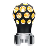 Black Thread-On Anodized Phoenix Style Ball Gearshift Knob with LED 13/15/18 Adapter