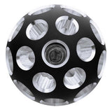 Black Thread-On Anodized Phoenix Style Ball Gearshift Knob with LED 13/15/18 Adapter