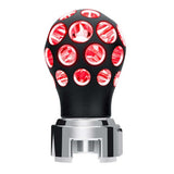 Black Thread-On Anodized Phoenix Style Ball Gearshift Knob with LED 13/15/18 Adapter