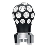 Black Thread-On Anodized Phoenix Style Ball Gearshift Knob with LED 13/15/18 Adapter
