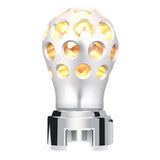 Silver Thread-On Anodized Phoenix Style Ball Gearshift Knob with LED 13/15/18 Adapter