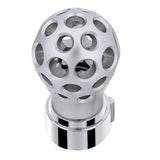 Silver Thread-On Anodized Phoenix Style Ball Gearshift Knob with LED 13/15/18 Adapter