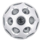 Silver Thread-On Anodized Phoenix Style Ball Gearshift Knob with LED 13/15/18 Adapter