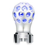 Silver Thread-On Anodized Phoenix Style Ball Gearshift Knob with LED 13/15/18 Adapter