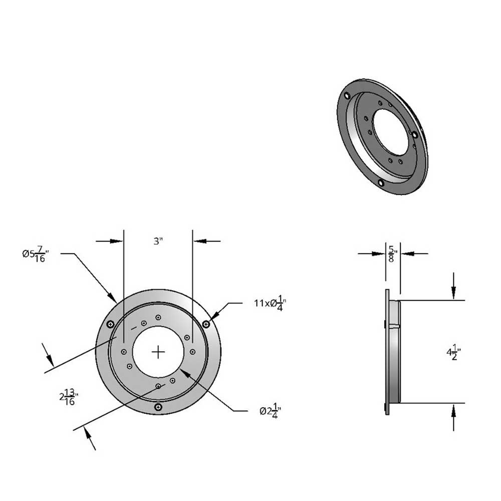 4" Chrome Adapter Kit for 2" Lights