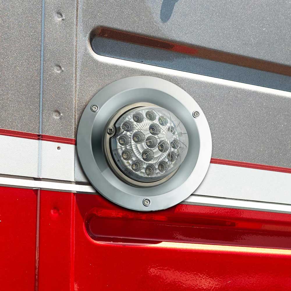 4" Concave Chrome Sleeper Bunk LED Adapter for 2" Watermelon Light