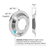 4" Convex Chrome Sleeper Bunk LED Adapter for 2" Watermelon Light