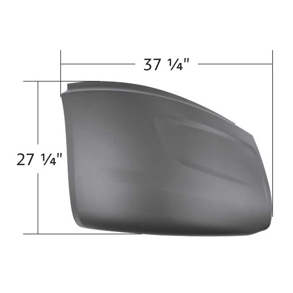 International LT 2018+ Gray Plastic Bumper Cover with Aero Holes