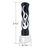 Black, Chrome Flame Thread On GearShift with 9/10 Speed Adapter