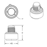 M30x3.5 Thread-On Gearshift Adapter with LED Mount for Eaton Fuller 9/10 Speed