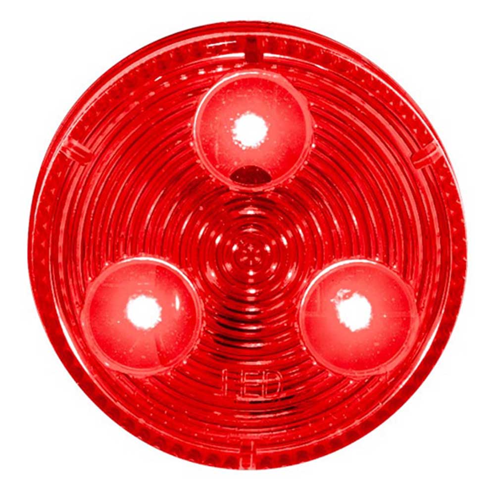 2" Low Profile Red 3 LED Marker Light