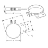 5" Peterbilt Chrome Exhaust Clamp