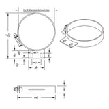 8"D x 1"W Peterbilt Chrome Exhaust Clamp