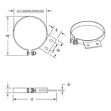 7" Peterbilt Chrome Exhaust Clamp