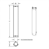 5"D x 48"L 180 Degree Stainless Steel Muffler Guard