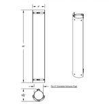 6"D x 48"L 180 Degree Stainless Steel Muffler Guard